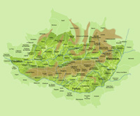 De toeristen-kaart van de Luberon