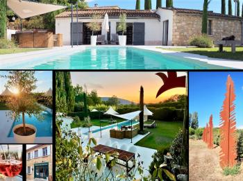 Provençaalse boerderij 18 voor 2/3 personen met verwarmd zwembad